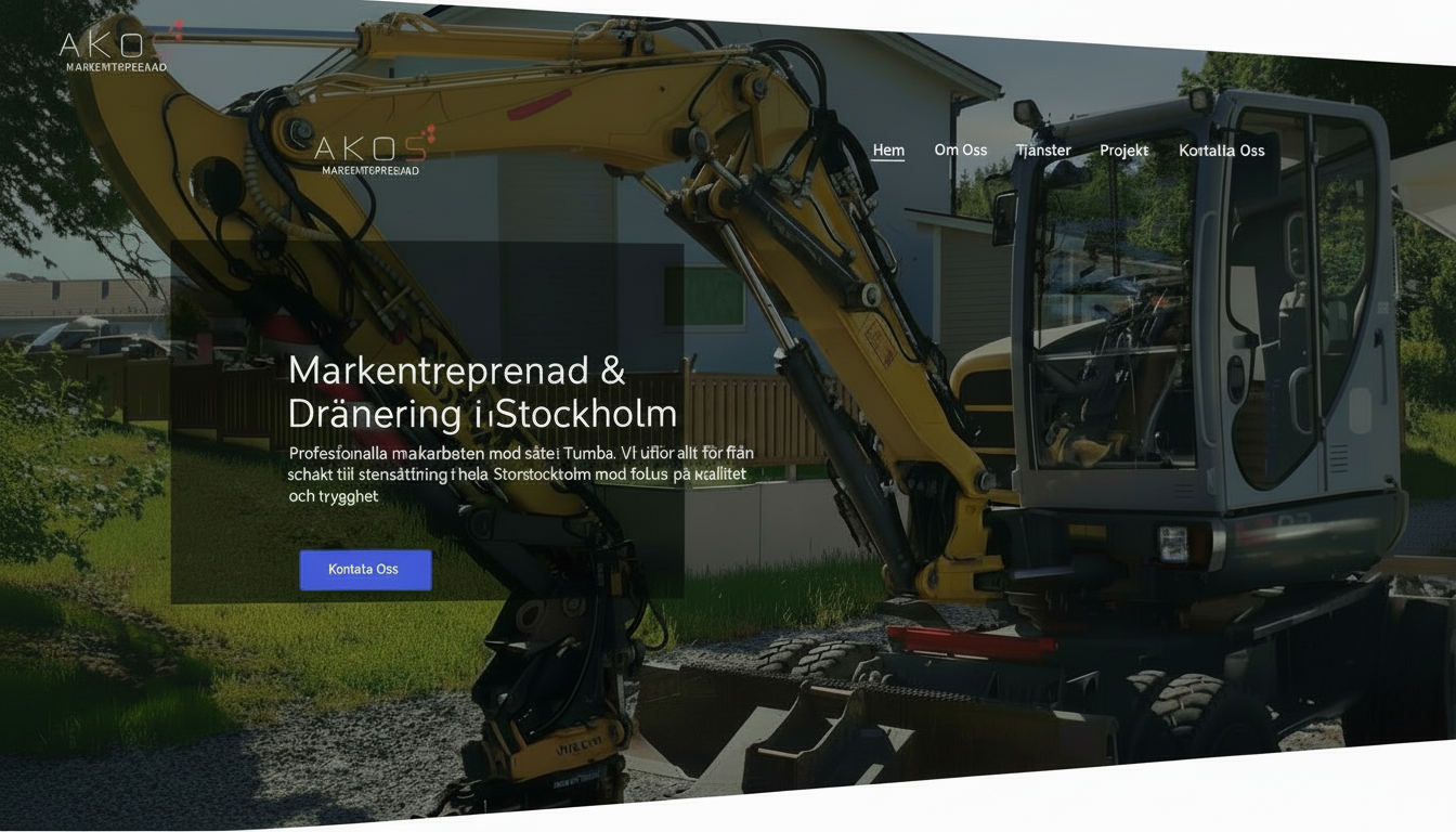 AKOS Markentreprenad - Markarbeten och dränering i Stockholm