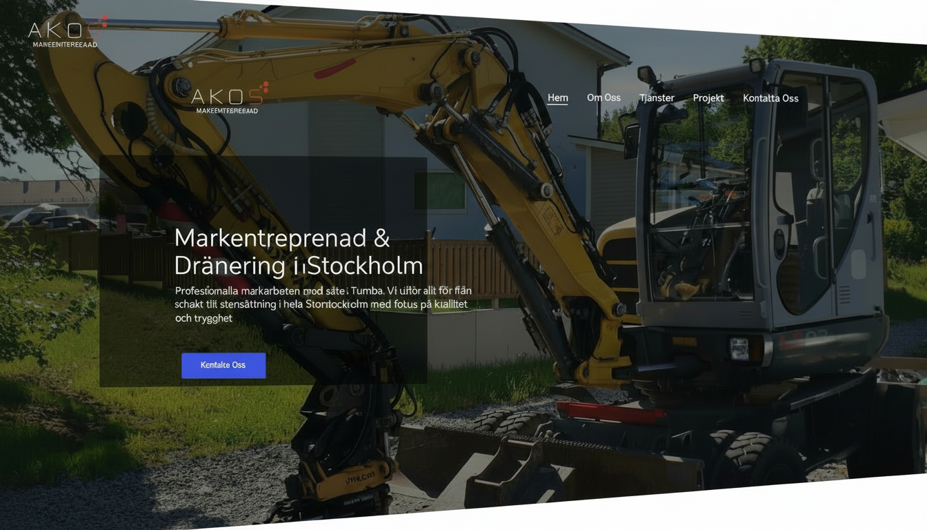 AKOS Markentreprenad hemsida