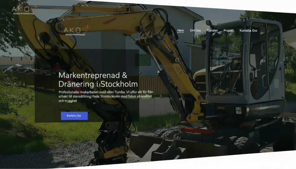AKOS Markentreprenad - Markarbeten och dränering i Stockholm
