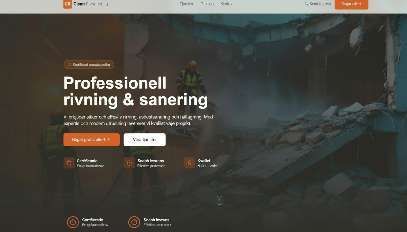 Clean Rivsanering - Professionell rivning och asbestsanering