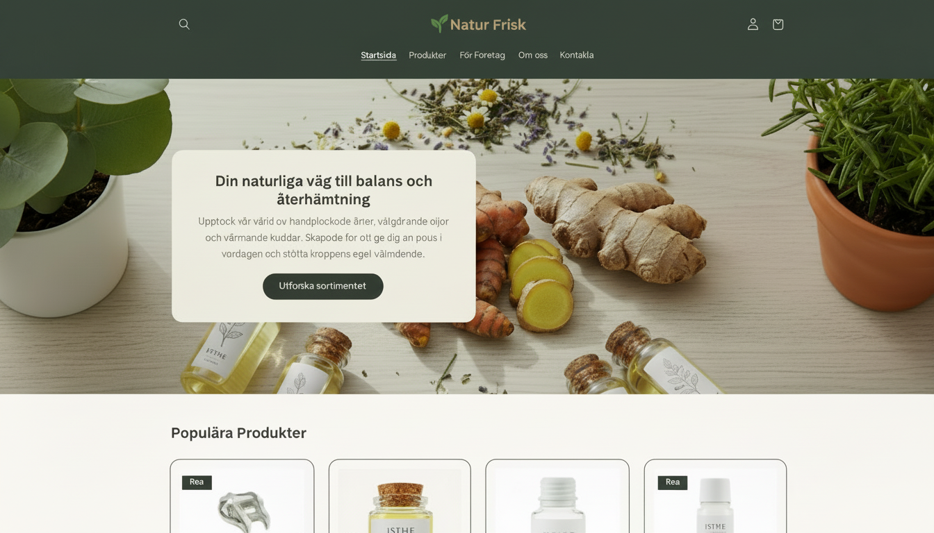 Natur Frisk efter redesign