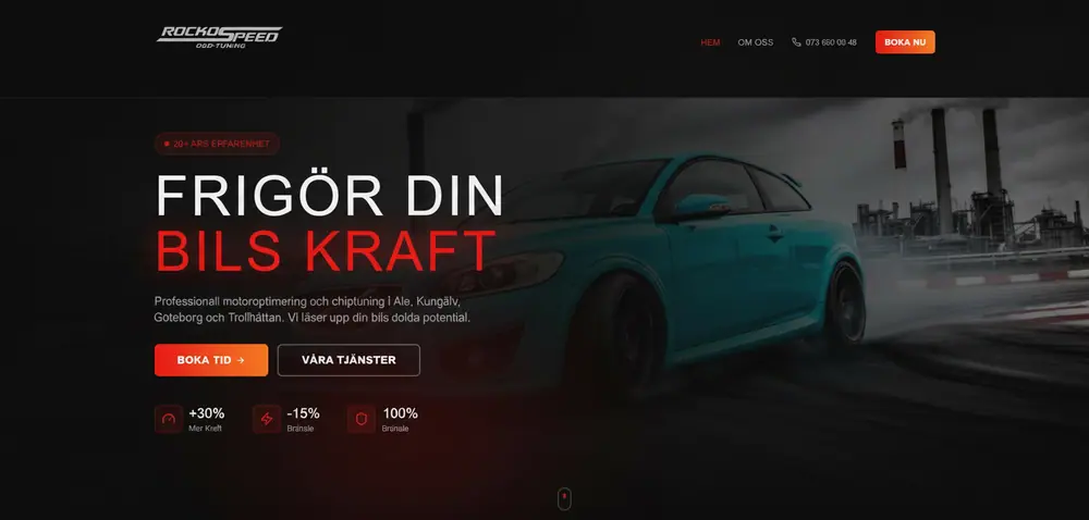 RockoSpeed - Motoroptimering och chiptuning hemsida